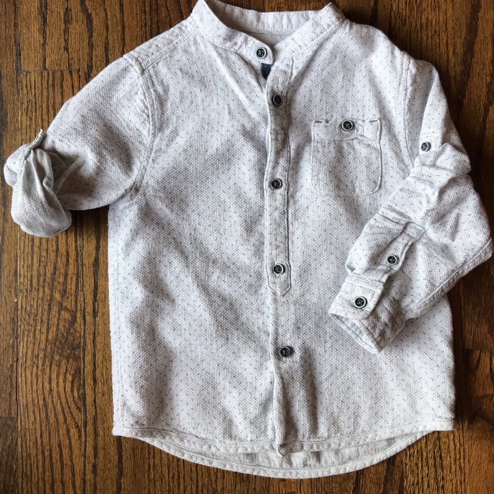 Zara light grey button down 4T